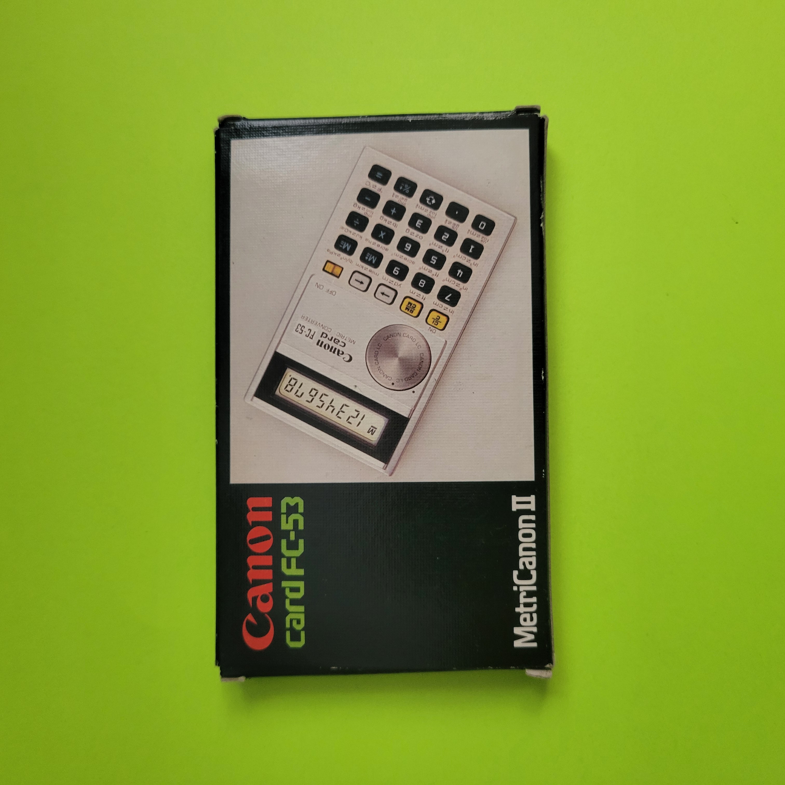 An image of the box of a Canon Card FC-53 Metric Converter